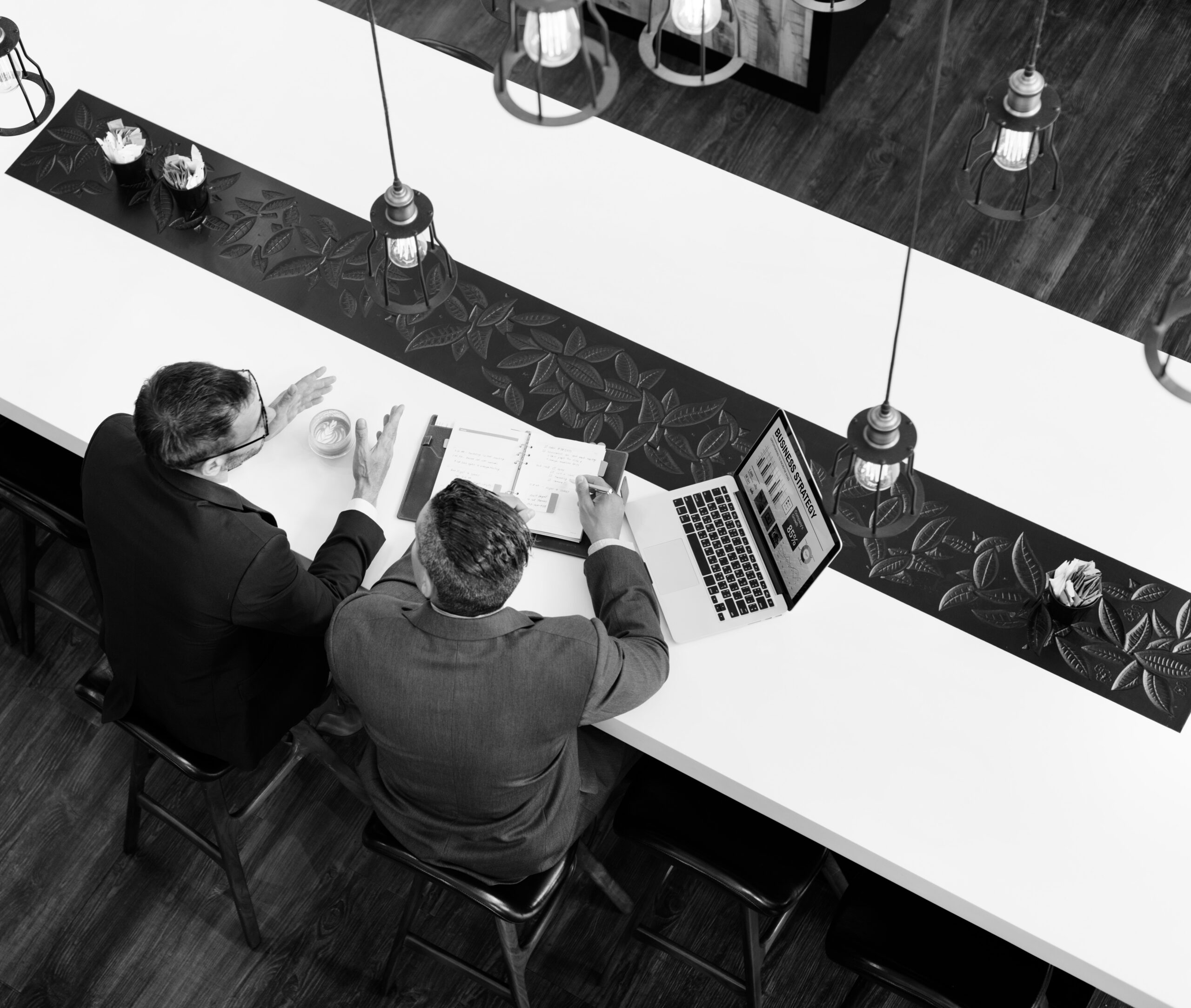 businessman cafe coffee colleagues strategy concept (1)